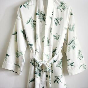 Monique Lhuillier for Pottery Barn Lily of the Valley Satin Robe